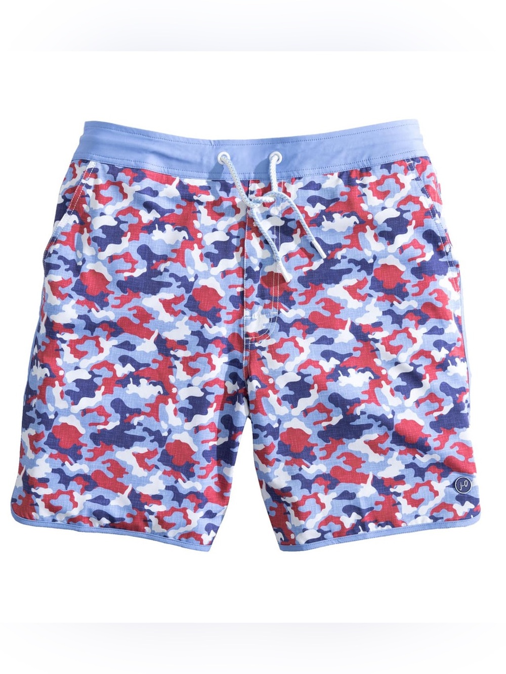 Men's Blue & Red Camo Swim Trunks